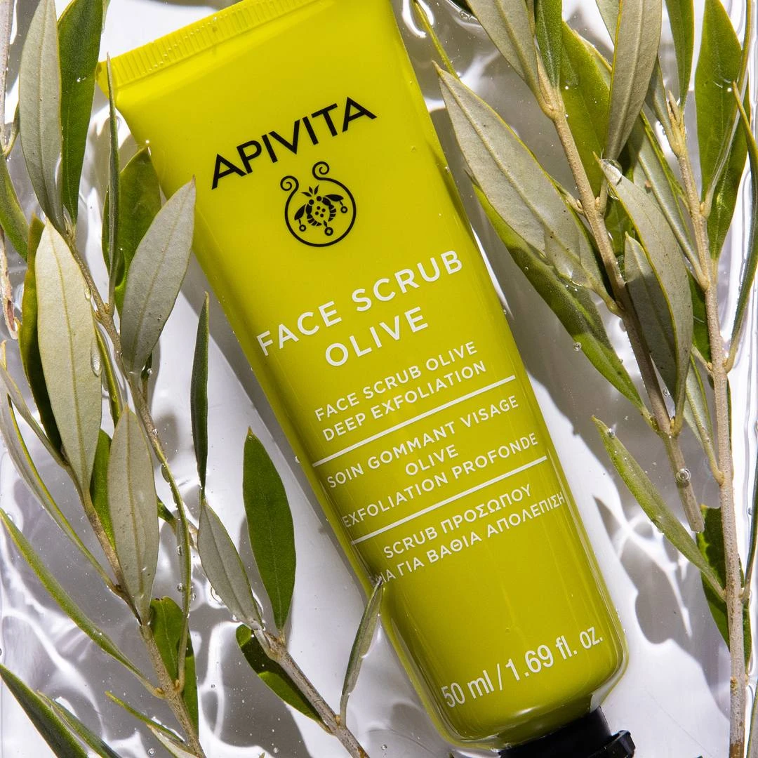 APIVITA Face Scrub Olive Pilig za Dubinsko Čišćenje Lica Maslina 50 mL