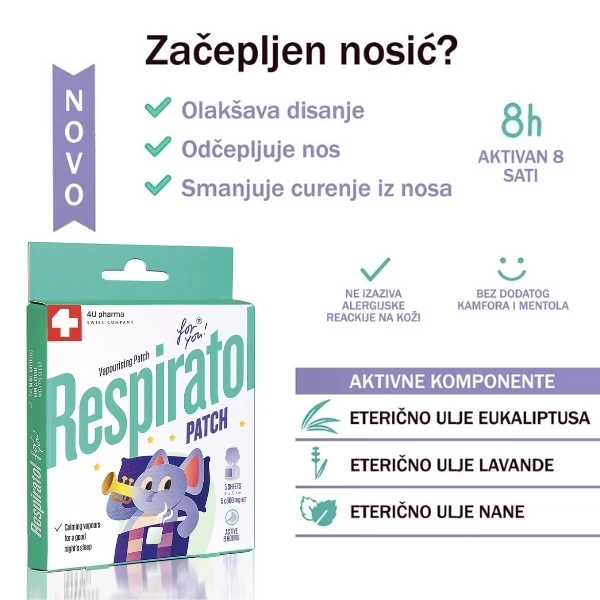 Respiratol FLASTERI za Inhalacije 5x5cm