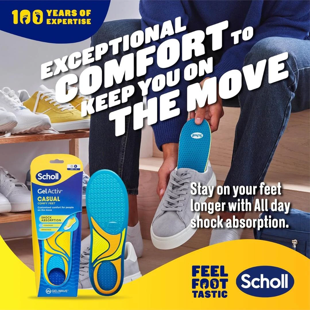 Scholl Gel Activ Ulošci za Obuću CASUAL Comfy Feet L 1 Par