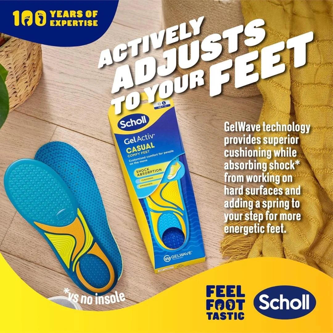 Scholl Gel Activ Ulošci za Obuću CASUAL Comfy Feet L 1 Par