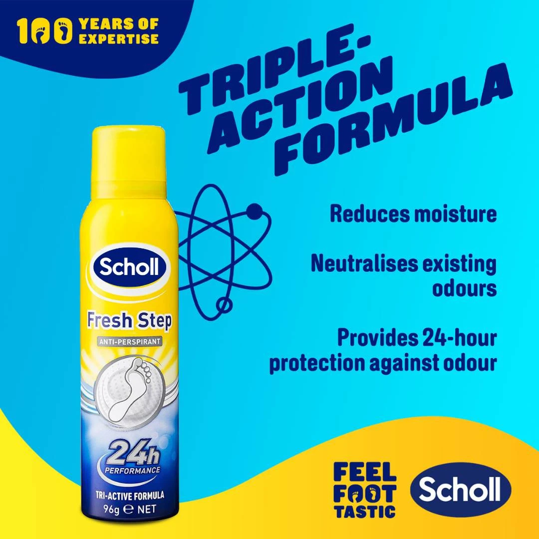 Scholl Sprej Fresh Step Antiperspirant Sprej za Stopala Protiv Neprijatnih Mirisa Nogu 150 mL