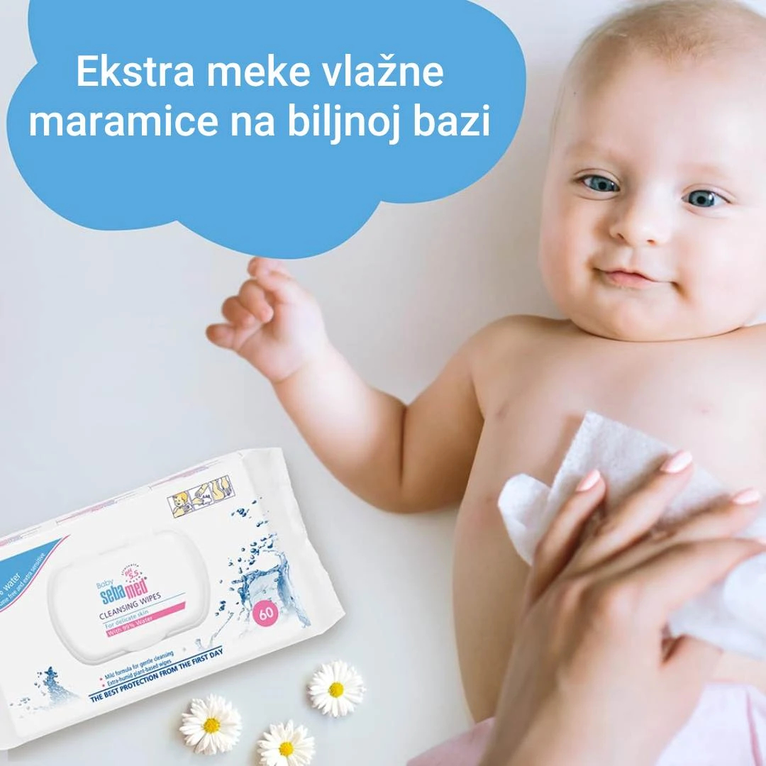 Sebamed® Baby Vlažne Maramice 99% Voda 60 Komada