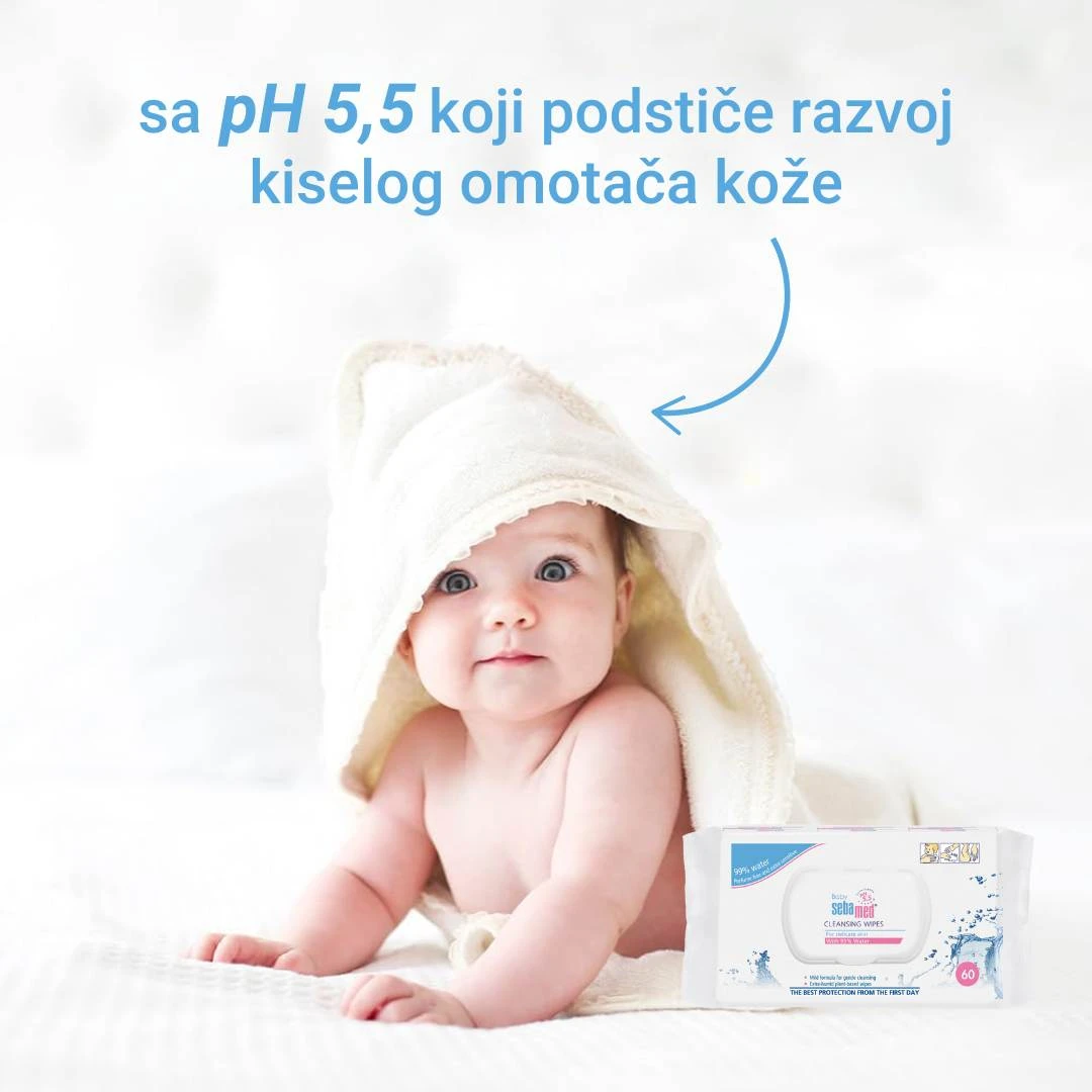 Sebamed® Baby Vlažne Maramice 99% Voda 60 Komada