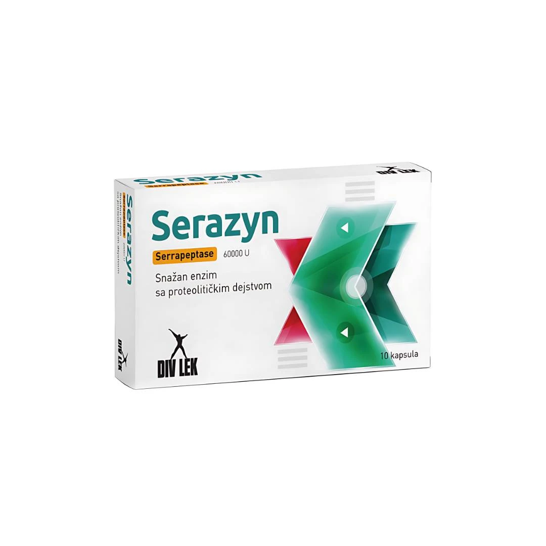 Serazyn Serrapeptase 60000 IU 10 Kapsula; Serapeptaza