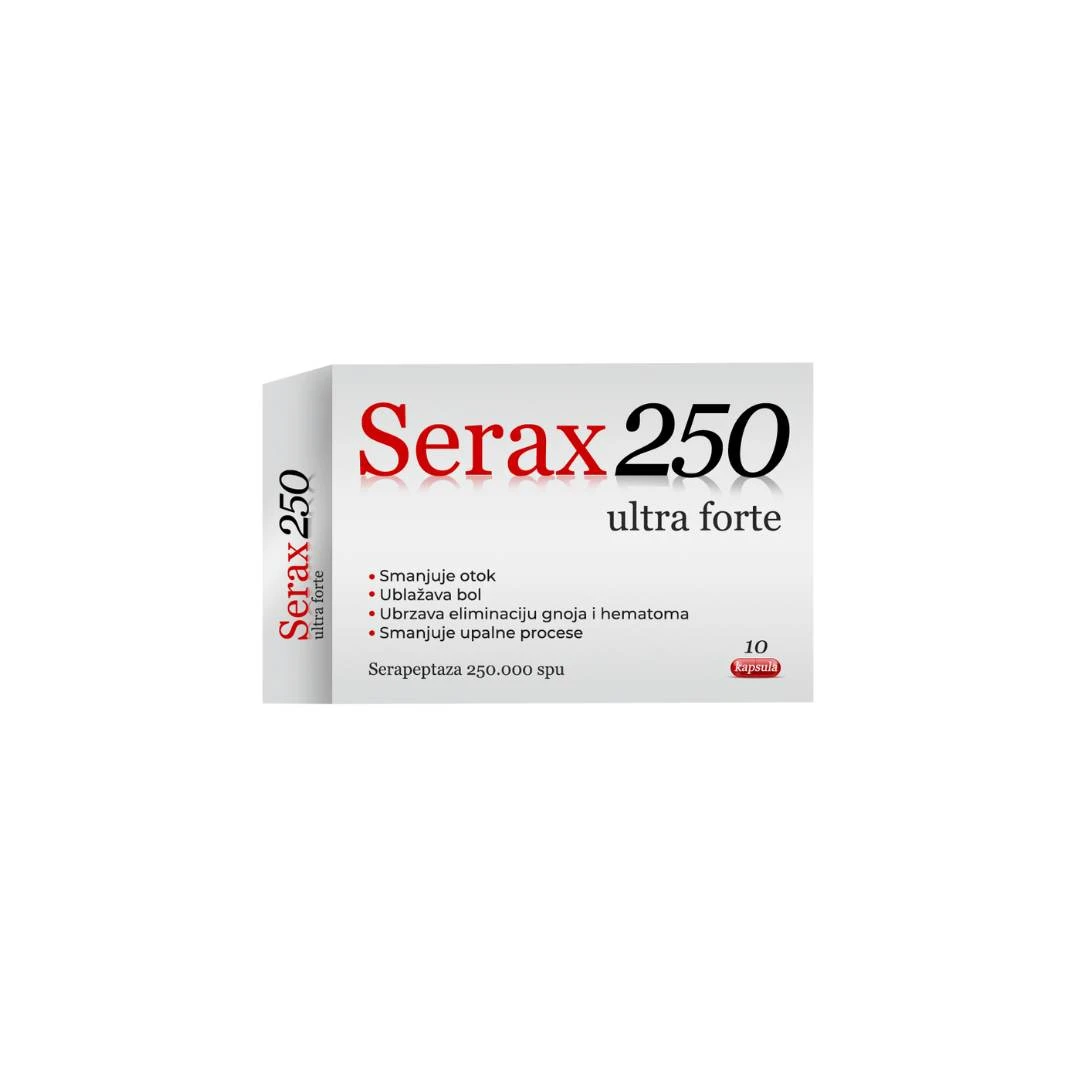 naturalab® Serax 250 ULTRA FORTE 10 Kapsula; kod Inflamatornih Poremećaja Praćenih Otocima i Bolom