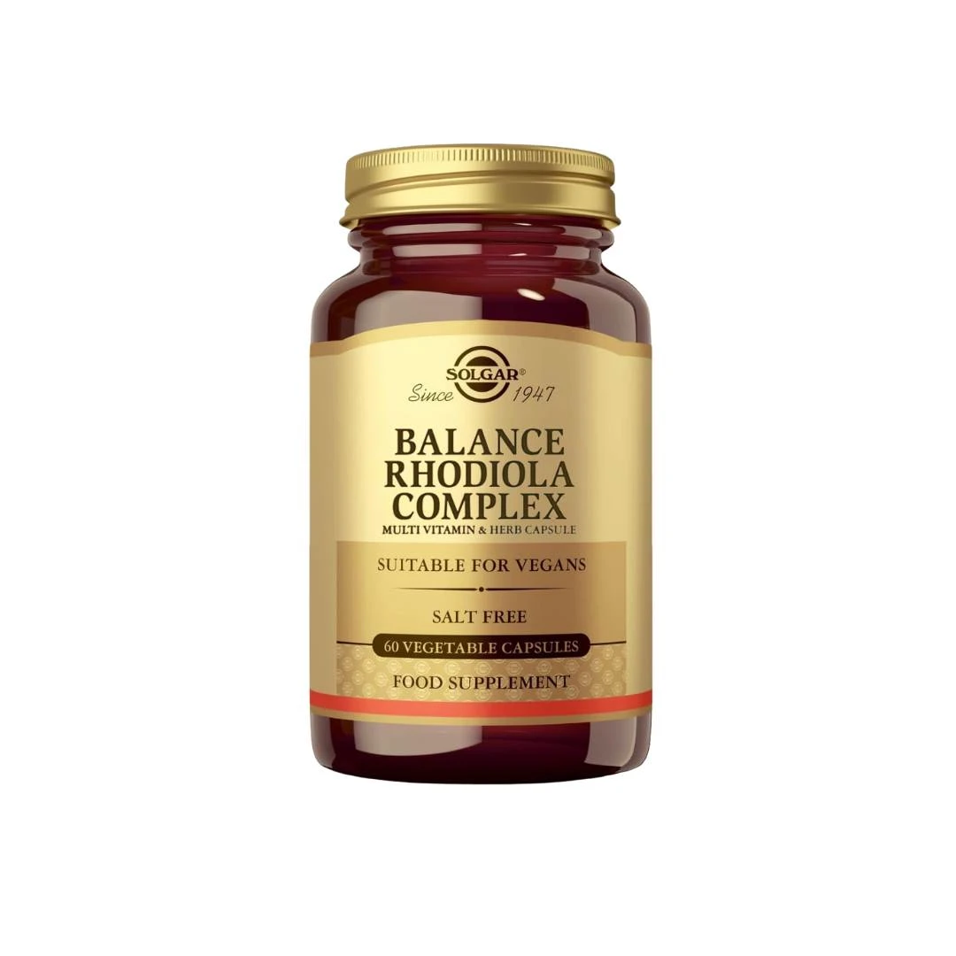 SOLGAR® Balance Rhodiola Complex 60 Kapsula Protiv Stresa, Umora i Iscrpljenosti