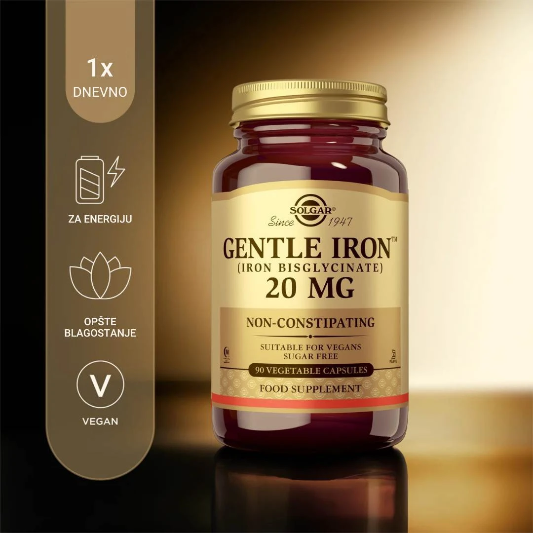 SOLGAR® Gentle Iron® 20 mg 90 Kapsula 