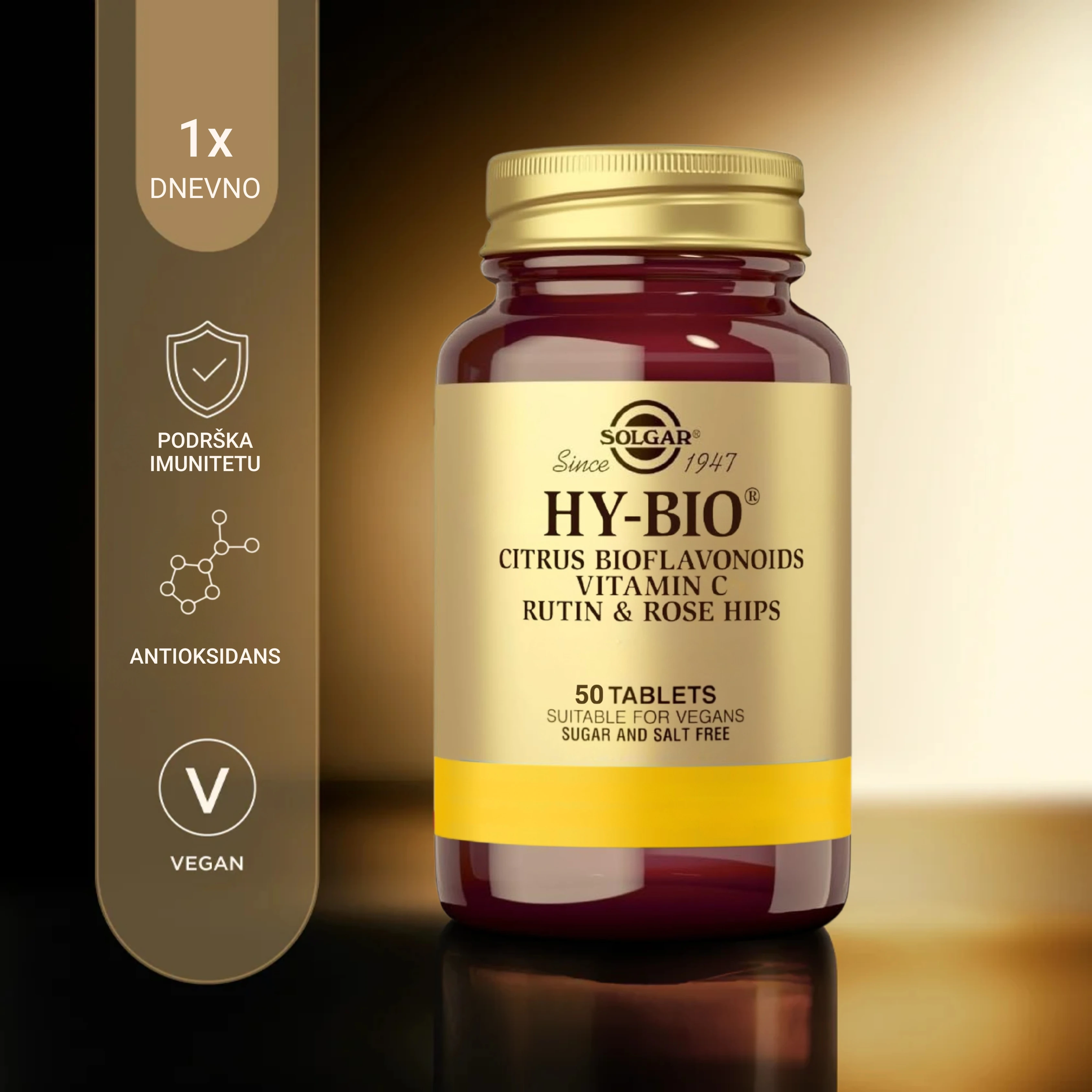 SOLGAR® Hy-Bio Vitamin C 50 Tableta