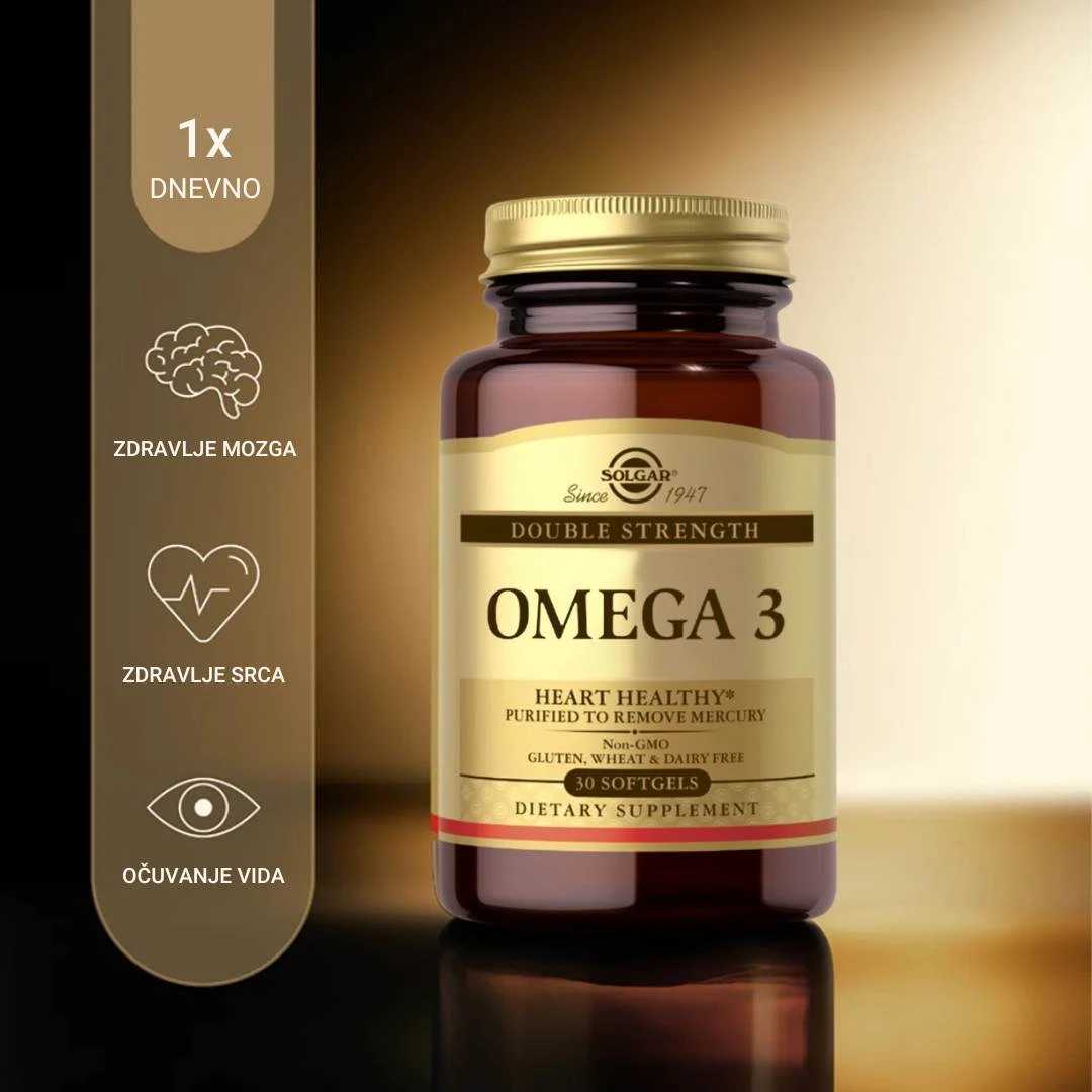 SOLGAR® Omega 3 Double Strength 30 Kapsula