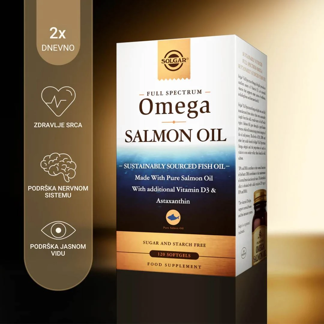 SOLGAR® OMEGA od Ulja Divljeg Lososa 120 Kapsula