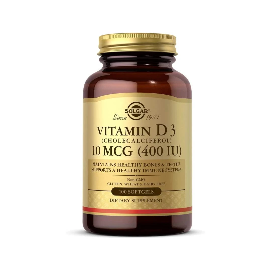 SOLGAR® Vitamin D3 10 mcg 100 Kapsula Holekalciferol