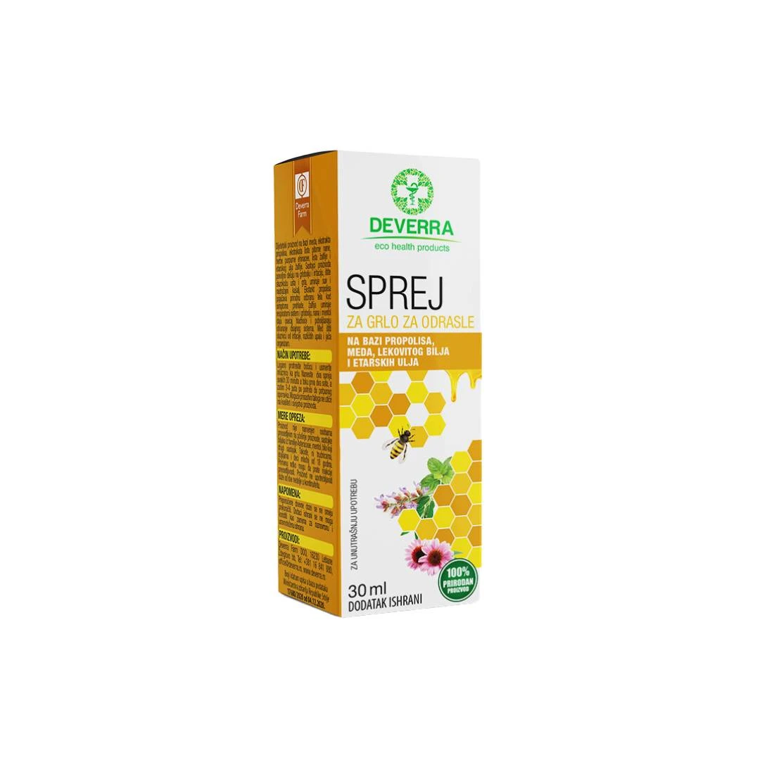 DeverraFarm Propolis Sprej za Grlo za Odrasle 30 mL