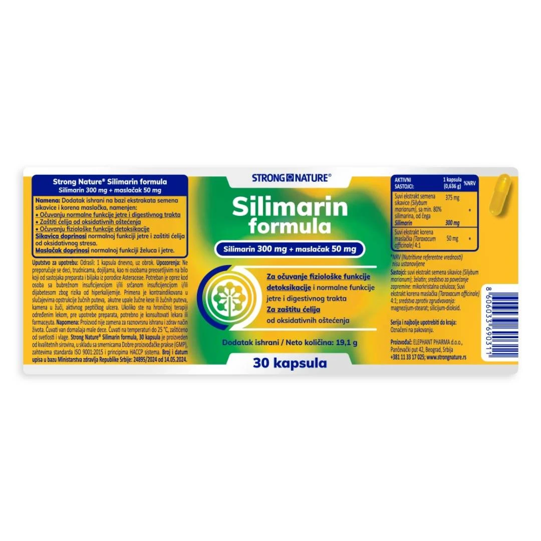 STRONG NATURE® Silimarin Formula 30 Kapsula