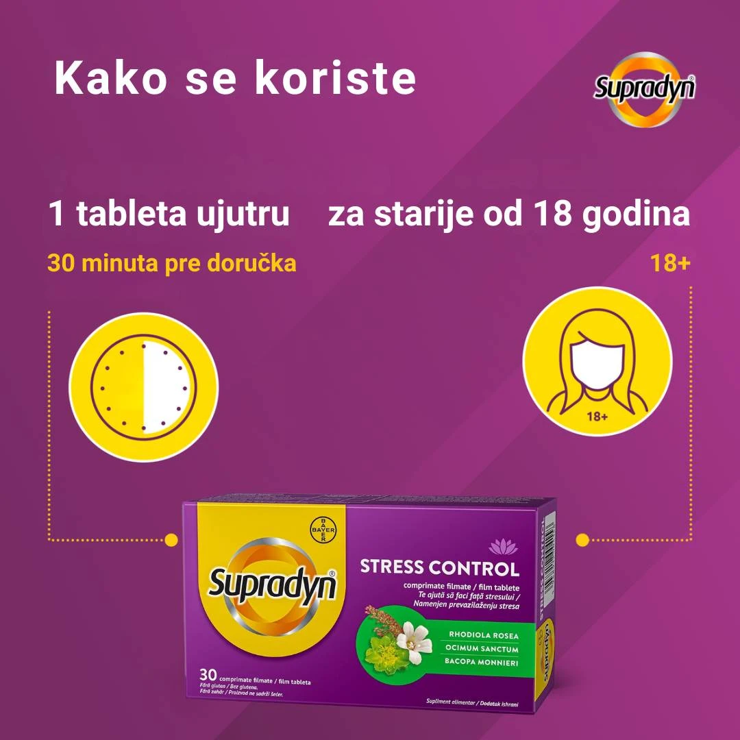 Supradyn® STRESS CONTROL 30 Tableta Protiv Svakodnevnog Stresa