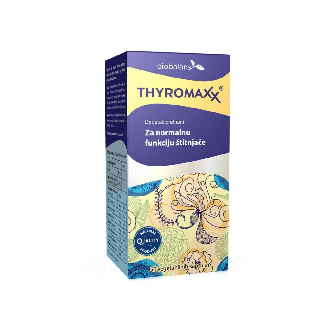 THYROMAXX® 50 Biljnih Kapsula za Zdravlje Štitne Žlezde