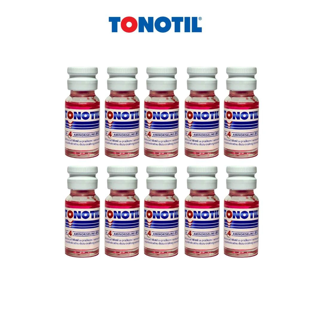 TONOTIL® Bočice 10x10 mL sa Aminokiselinama Arginin, Glutamin, Serin, Treonin