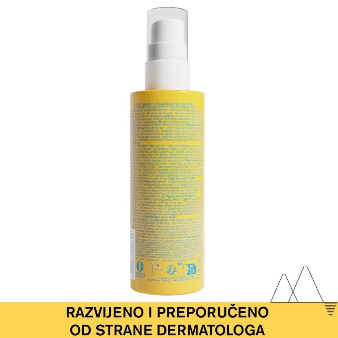 URIAGE Bariésun Hidratantni Sprej za Decu za Zaštitu od Sunca SPF50+ 200 mL