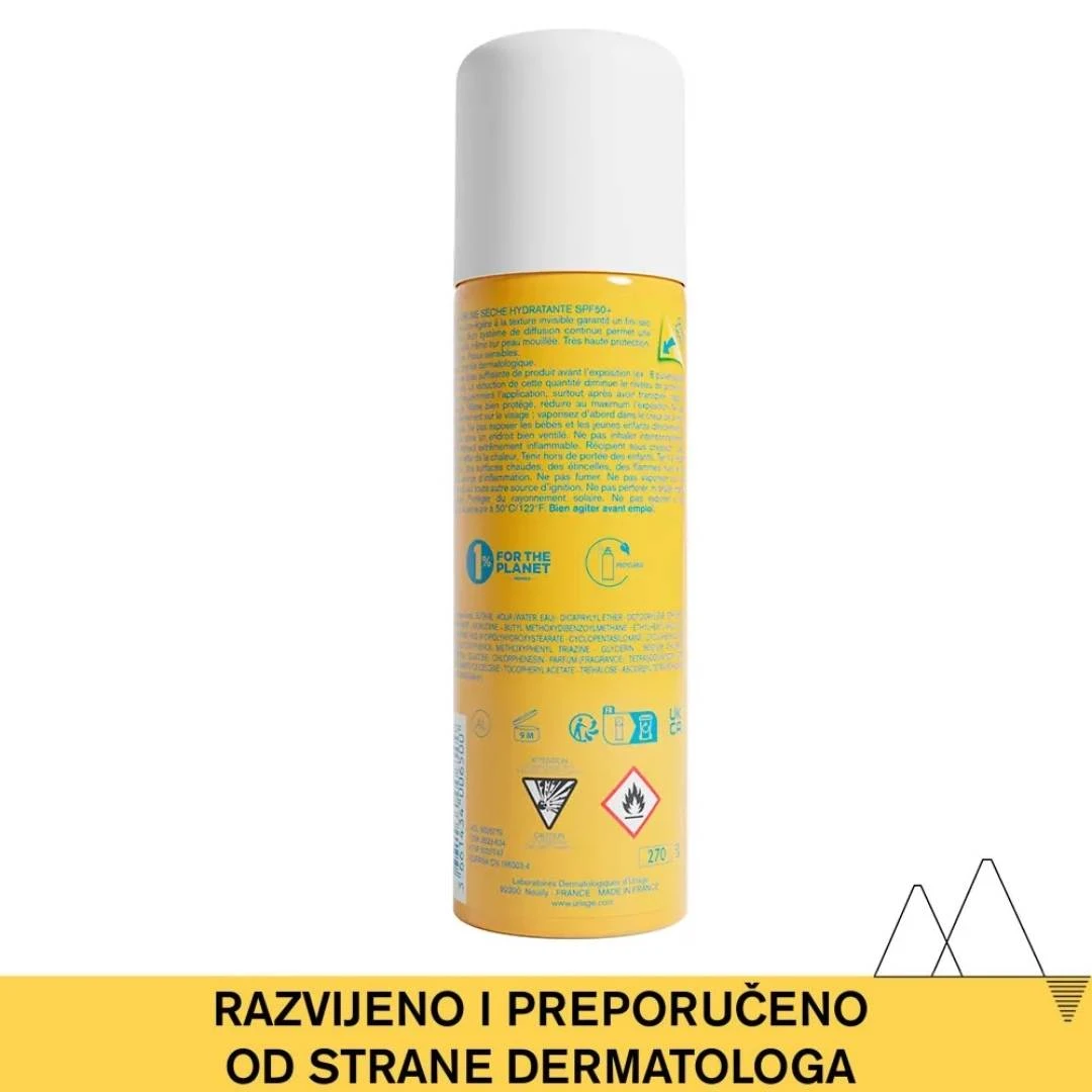 URIAGE Bariésun Dry Mist SPF50+ 200 mL; Visoka Zaštita od UVA i UVB Zračenja