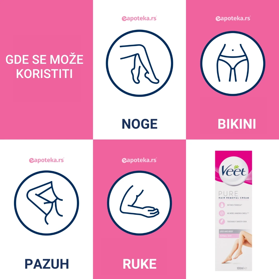 Veet Krema za Depilaciju za Normalnu Kožu 100 mL