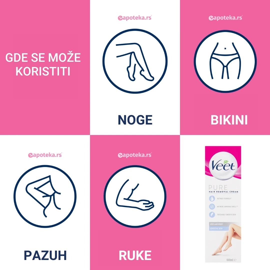 Veet Krema za Depilaciju za Osetljivu Kožu 100 mL