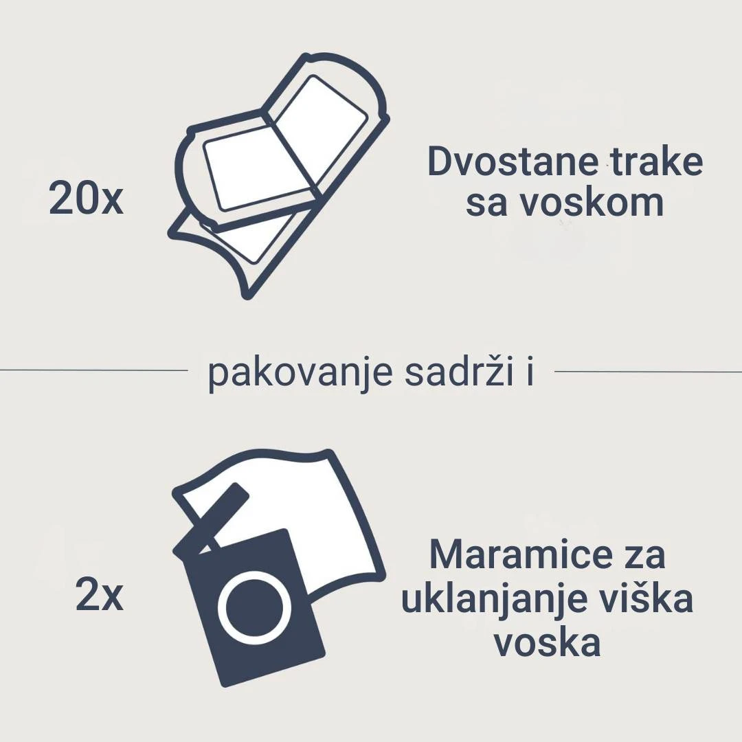 Veet Trake za Depilaciju za Noge i Telo za Osetljivu Kožu 20 Komada 