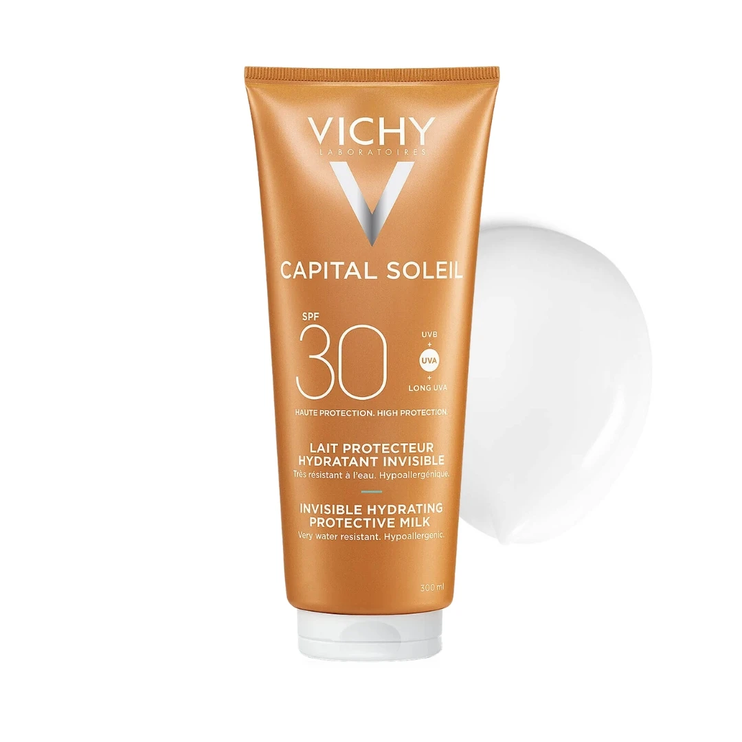 VICHY CAPITAL SOLEIL SPF30 Hidratantno Mleko za Sunčanje za Lice i Telo Family Pack 300 mL