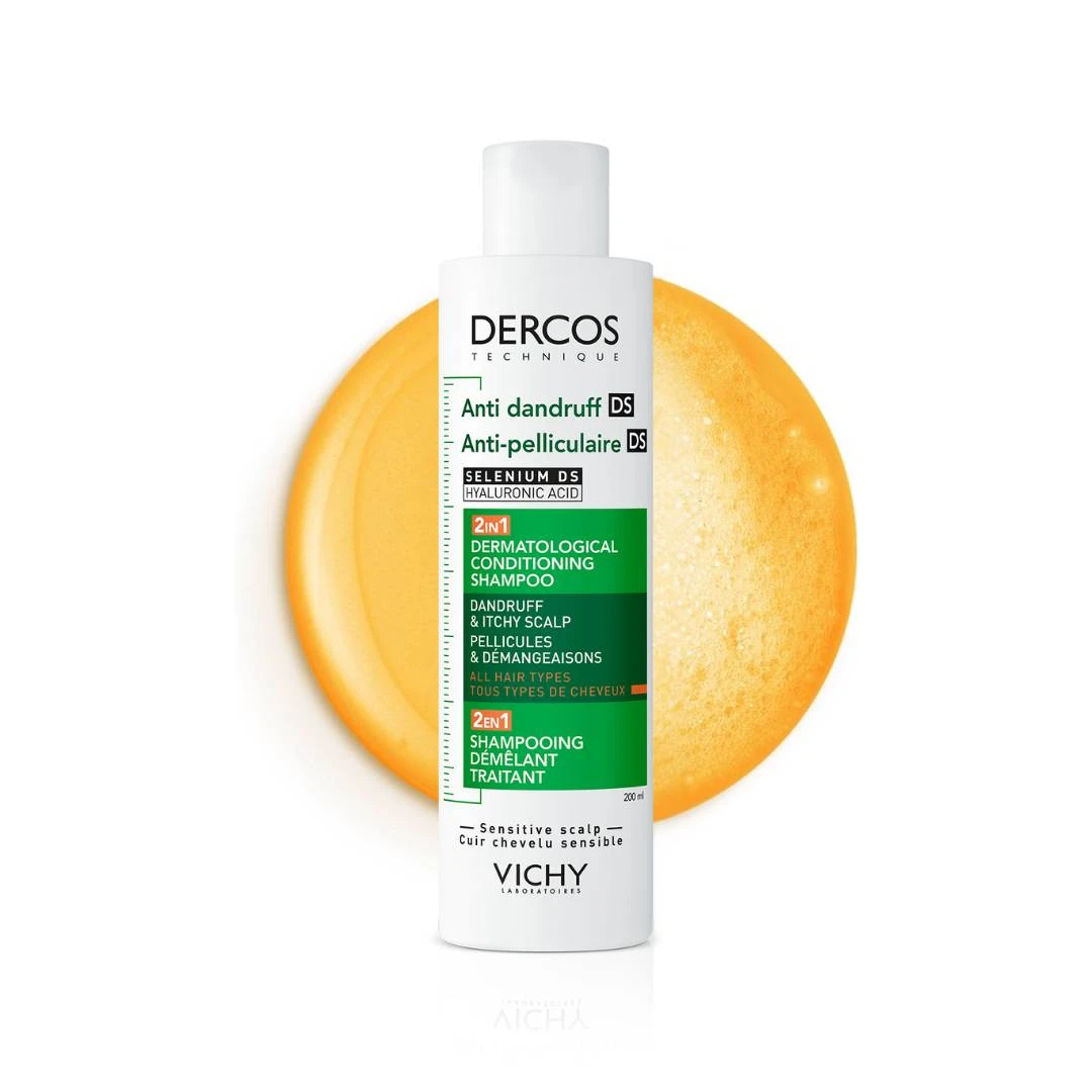 VICHY DERCOS ANTI-DANDRUFF 2u1 Šampon i Regenerator Protiv Peruti sa Hijaluronskom Kiselinom 200 mL