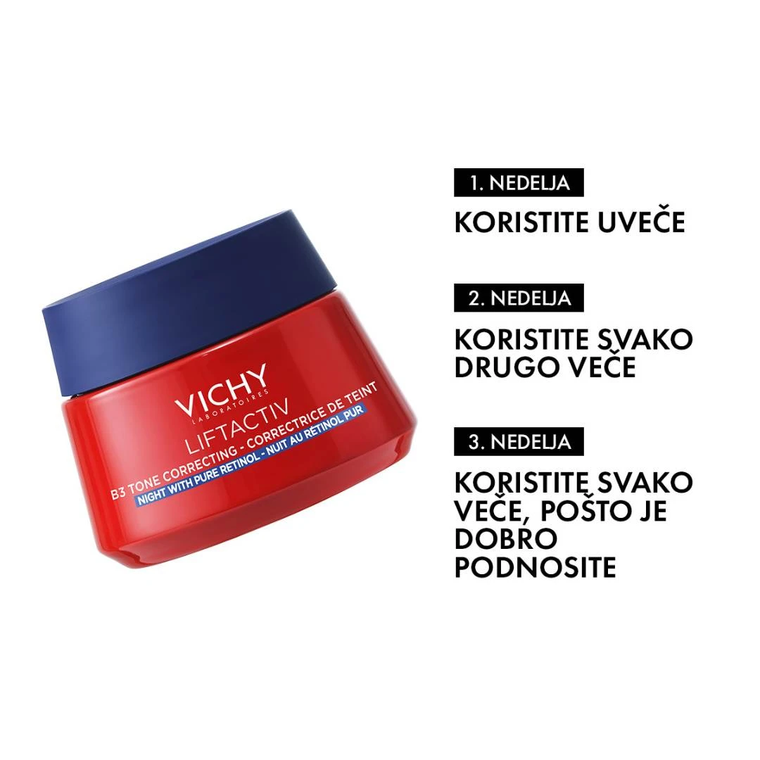 VICHY LIFTACTIV B3 ANTI-DARK SPOTS Noćna Krema Protiv Tamnih Hiperpignemntacijskih Fleka i Bora 50 mL