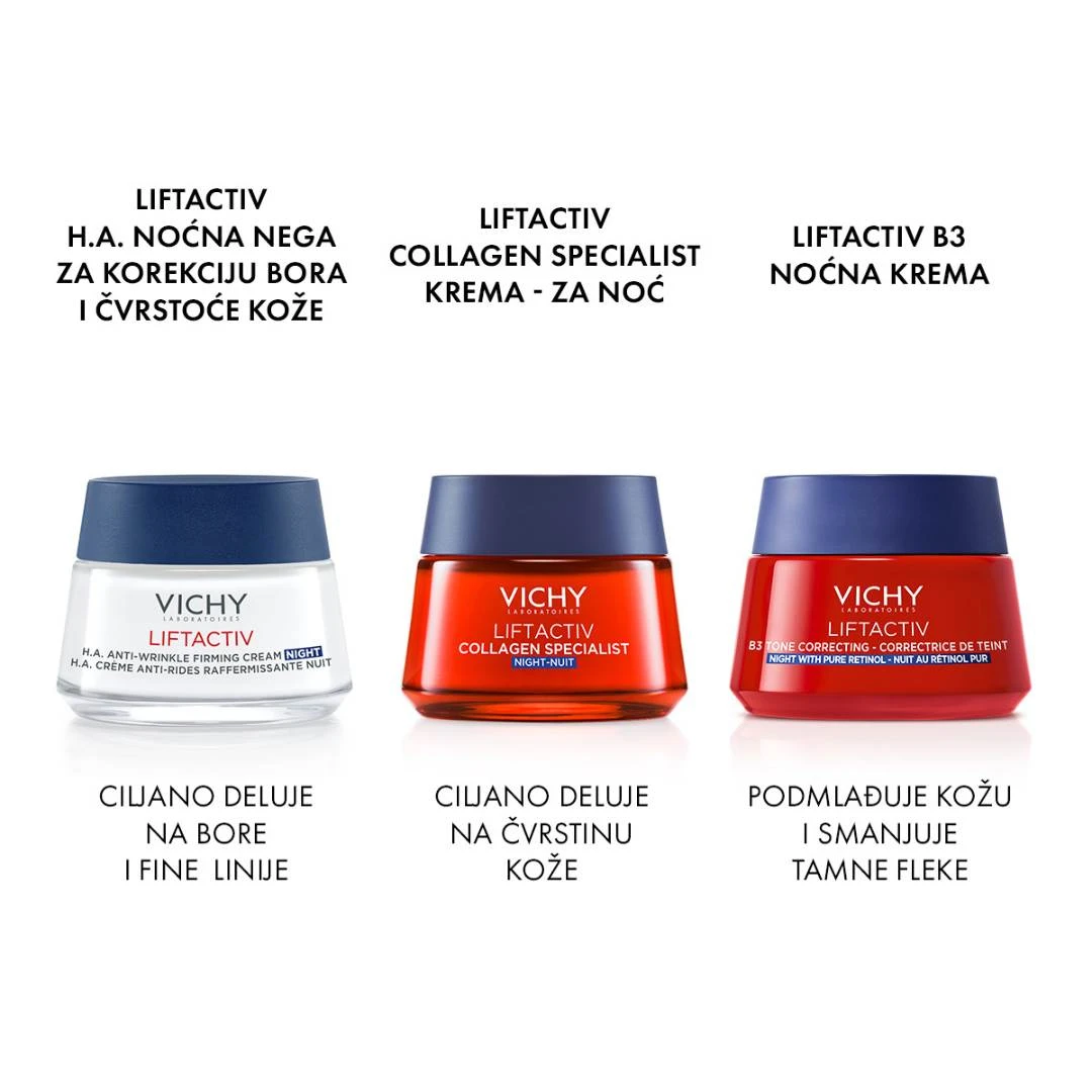 VICHY LIFTACTIV B3 ANTI-DARK SPOTS Noćna Krema Protiv Tamnih Hiperpignemntacijskih Fleka i Bora 50 mL