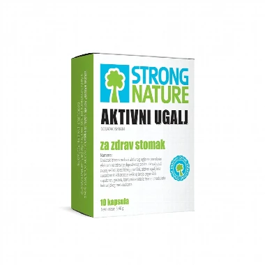 STRONG NATURE® Aktivni Ugalj 250 mg 10 Kapsula