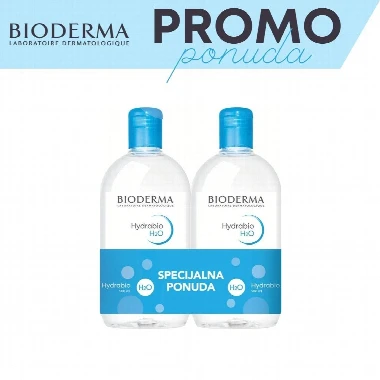 BIODERMA Hydrabio H2O Micelarna Voda 2X500 mL PROMO