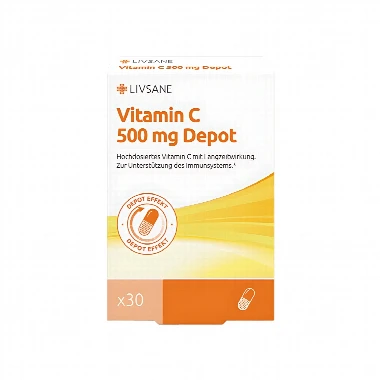 LIVSANE Vitamin C 500 mg Depot 30 Kapsula