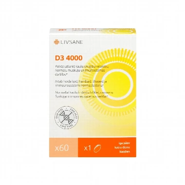 LIVSANE Vitamin D3 4000 Visoka Doza 60 Kapsula