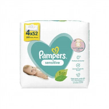 Pampers® Vlažne Maramice Sensitive 4x52