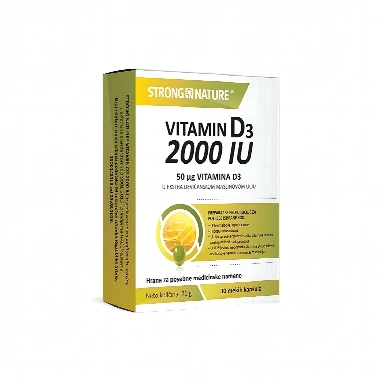 STRONG NATURE® Vitamin D3 2000 IU 30 Kapsula