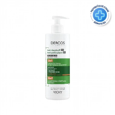 VICHY DERCOS Šampon i Regenerator Protiv Peruti 2u1 390 mL